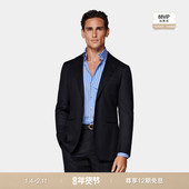 SUITSUPPLY 藏青色S120支羊毛商务休闲西装 上衣外套