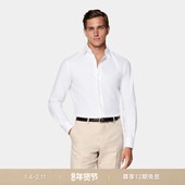 SUITSUPPLY白色埃及棉经典 领衬衫