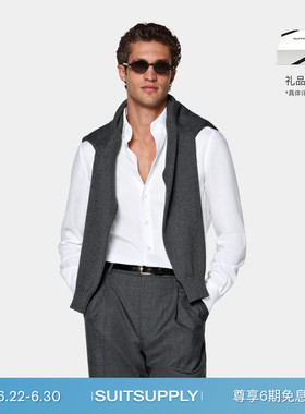 26夏季新品SUITSUPPLY白色莱赛尔衬衫