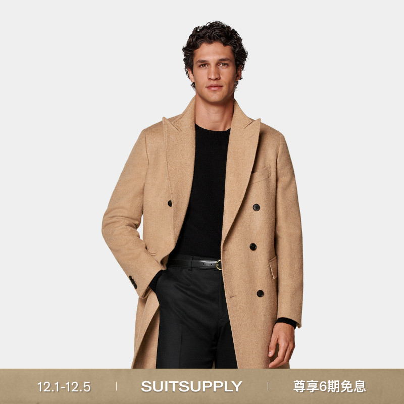 Suitsupply骆驼绒长款大衣外套