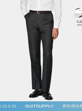 SUITSUPPLY-深灰色S110支羊毛长裤