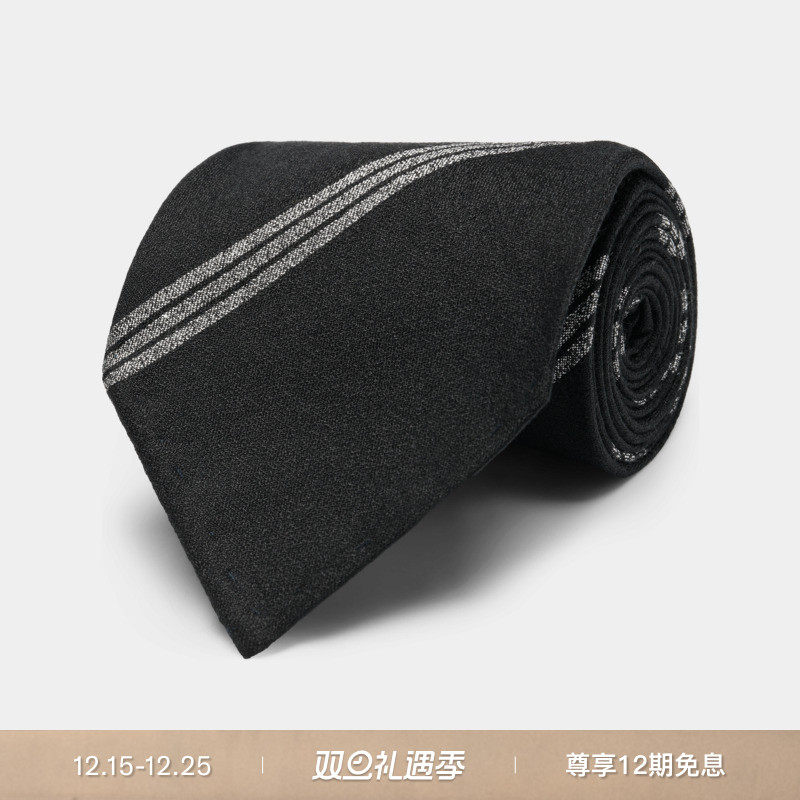 Suitsupply黑色领带秋冬新品