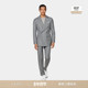 SUITSUPPLY浅灰色S110支羊毛西服修身 套装 男士 西装