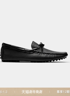 SUITSUPPLY黑色牛皮男士驾驶软帮鞋皮鞋商务休闲