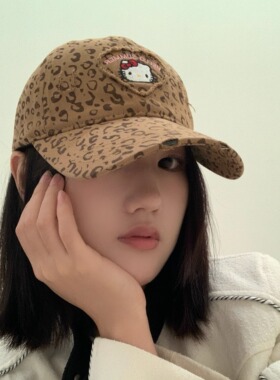 爱心猫咪棒球帽女春秋季