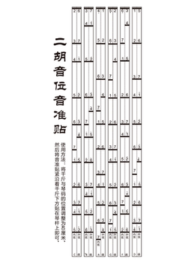 二胡音位贴快速抓音，清晰明了