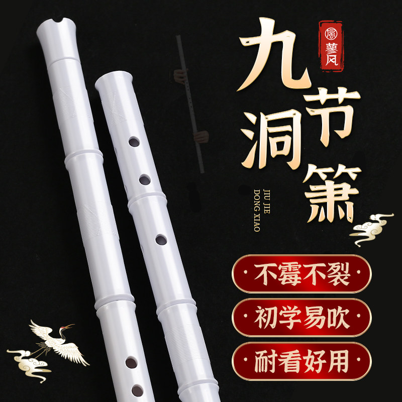 九节洞箫8孔G调初学者短玉萧专业演奏级树脂长萧八孔古风民族乐器