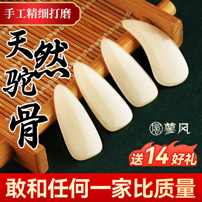 古筝指甲天然玉化骆驼骨指甲片儿童专业演奏成人双面弧弹古筝义甲
