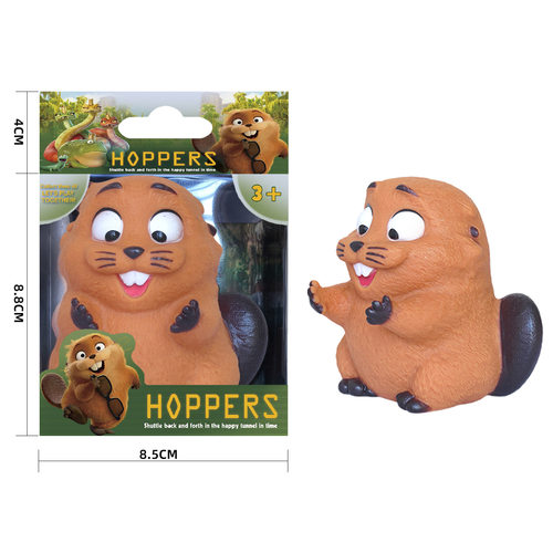 跨境新品Hoppers河狸变身计划动画电影周边梅宝公仔卡通搪胶玩具