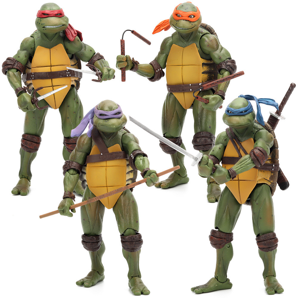 NECA忍者神龟TMNT 1990电影版 限定7寸可动人偶手办模型儿童玩具
