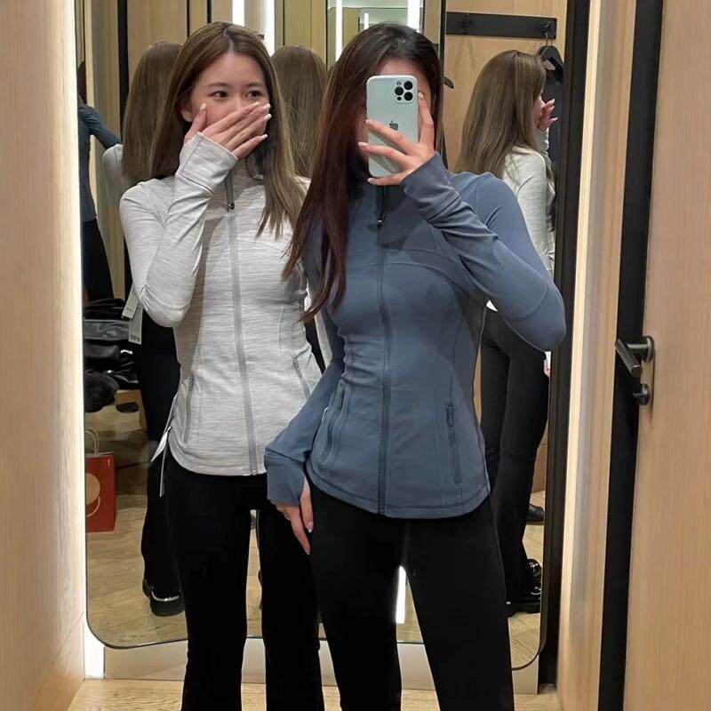 luludefine瑜伽服外套拉链秋冬图片