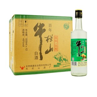 500ml 牛栏山精制陈酿 固液法白酒 整箱 45度浓香风格 12瓶