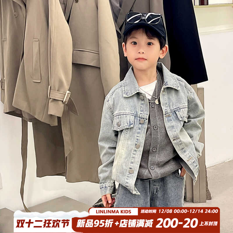 霖霖妈男童牛仔服春秋夹克