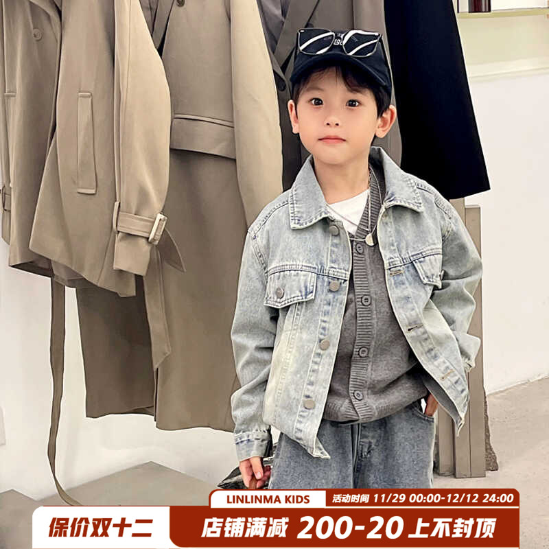 霖霖妈男童牛仔服春秋夹克