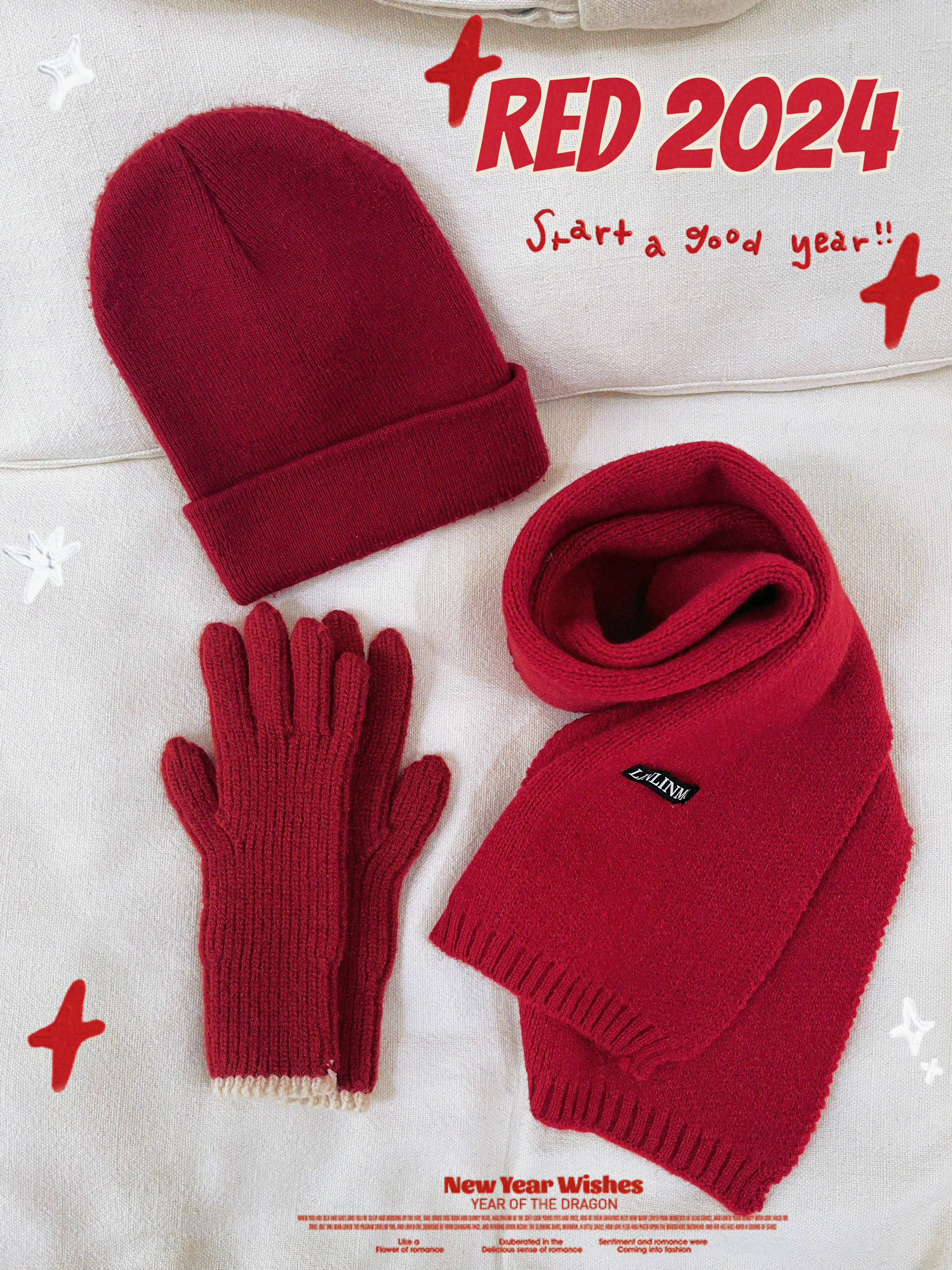 霖霖妈童装儿童冬天围巾手套帽子三件套男宝宝新年红色喜庆2025款,服饰配件/皮带/帽子/围巾,三件套,淘宝优惠券,粉丝福利购,淘宝优惠卷