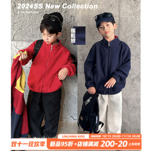 男宝宝冬装 冬款 中大童 儿童摇粒绒风衣冬男童卫衣拉链衫 霖霖妈童装