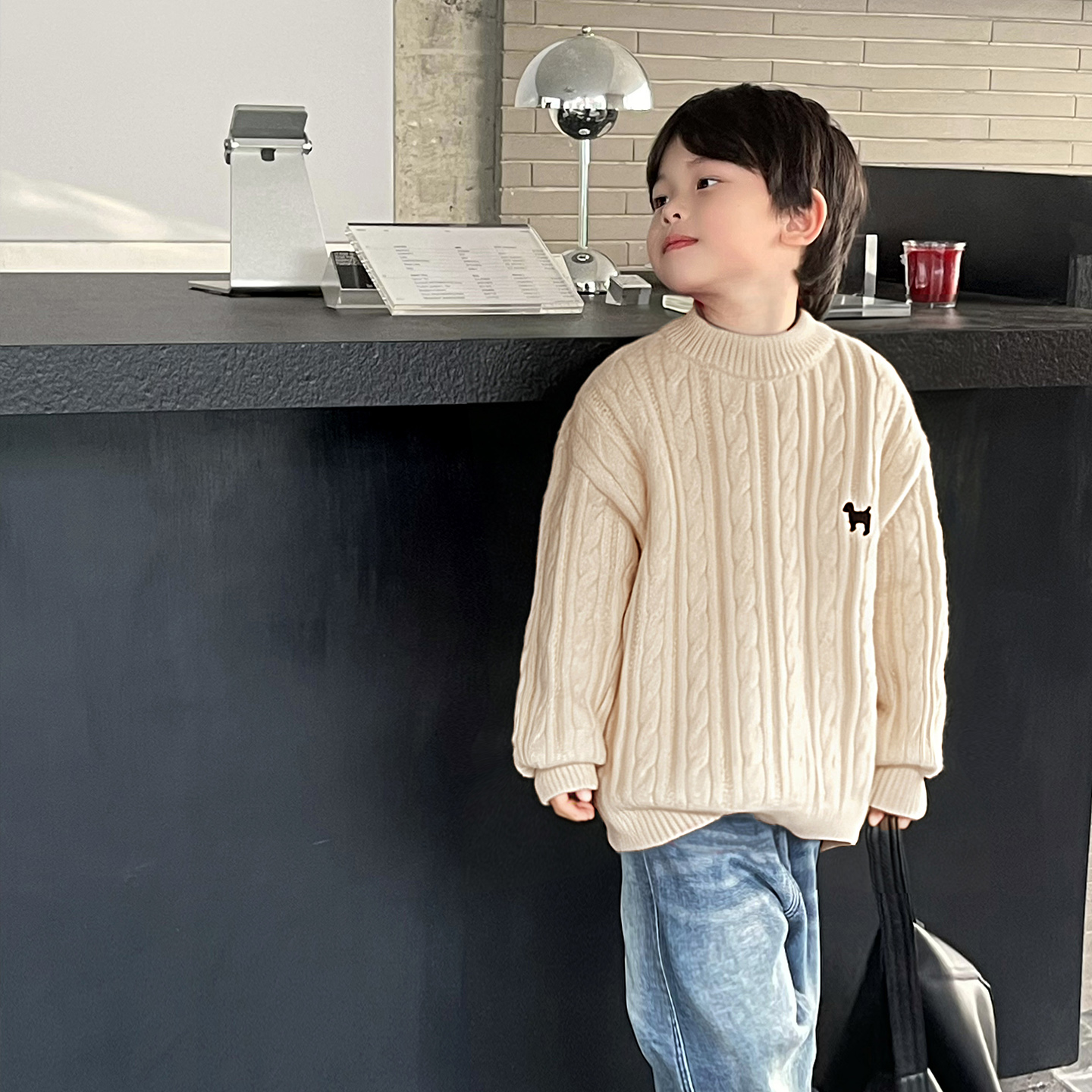 男童麻花毛衣针织衫冬装2025