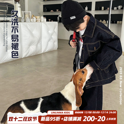 男童牛仔外套春秋款2025新款