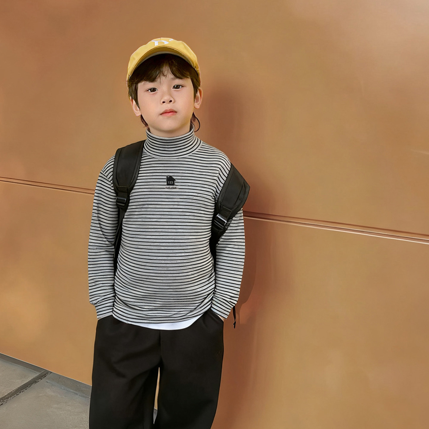 霖霖妈童装儿童半高领长袖T恤冬装男童条纹打底衫秋冬中大童上衣,童装/婴儿装/亲子装,T恤,淘宝优惠券,粉丝福利购,淘宝优惠卷