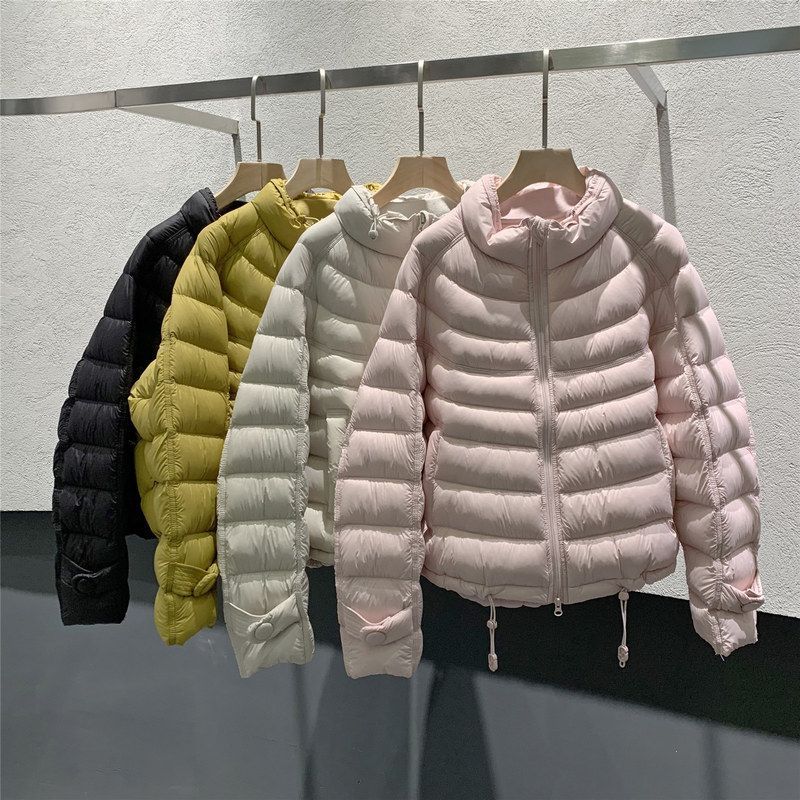 泡芙云感排骨羽绒服女2025新款宽松立领超好看短款小个子90绒外套