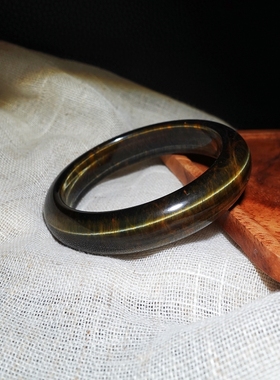 天然蓝黄虎眼石手镯镯子