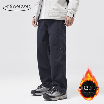 美式户外软壳冬季加绒加厚冲锋裤