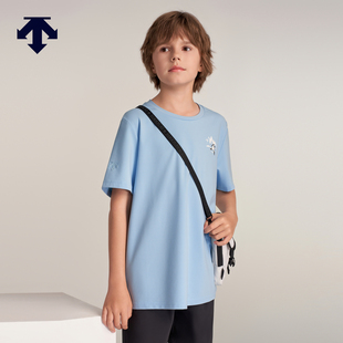 DESCENTE 迪桑特儿童SKI STYLE系列男童短袖针织衫秋季