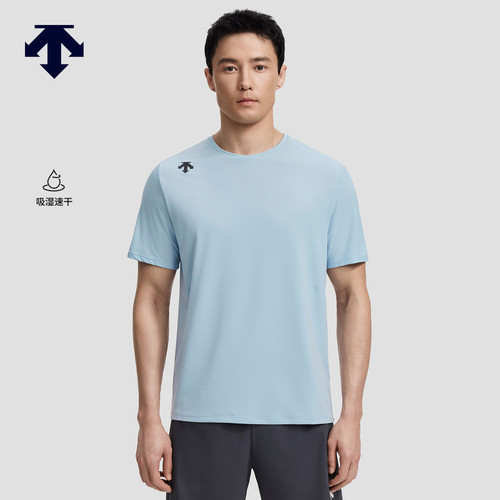 DESCENTE迪桑特RUNNING跑步运动男士F360吸湿速干短袖T恤秋季新品