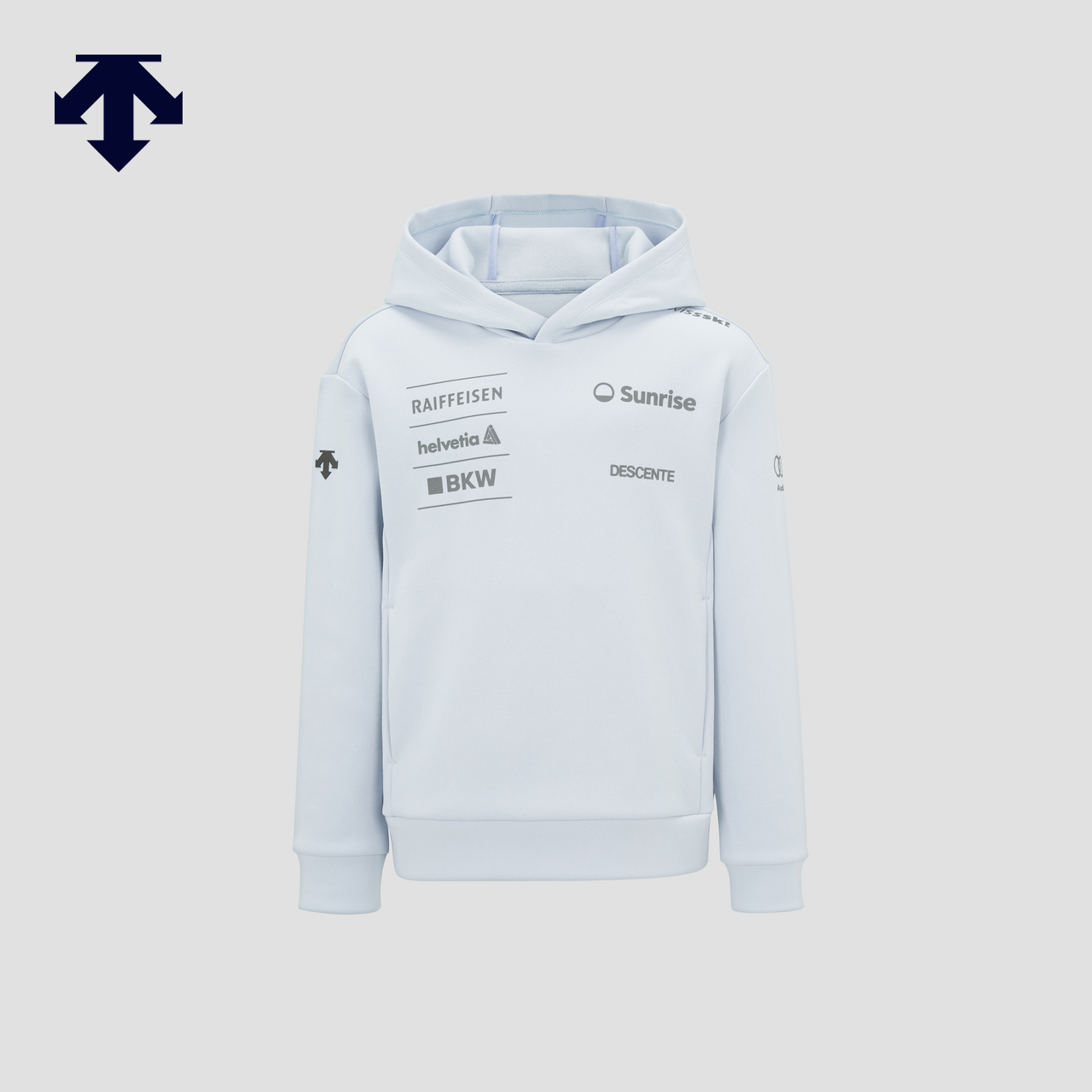 DESCENTE迪桑特儿童SKI STYLE系列男女童同款连帽卫衣