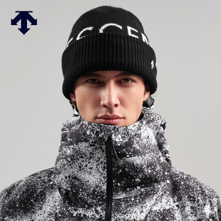 DESCENTE迪桑特SNOWBOARD系列男女同款 字母印花针织帽