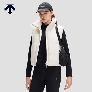 DESCENTE迪桑特WOMEN’S STYLE女士羊羔绒拼接保暖羽绒马甲 SKI