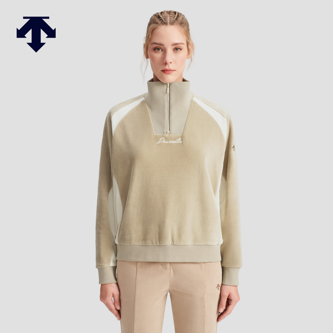 DESCENTE迪桑特高领套头衫卫衣