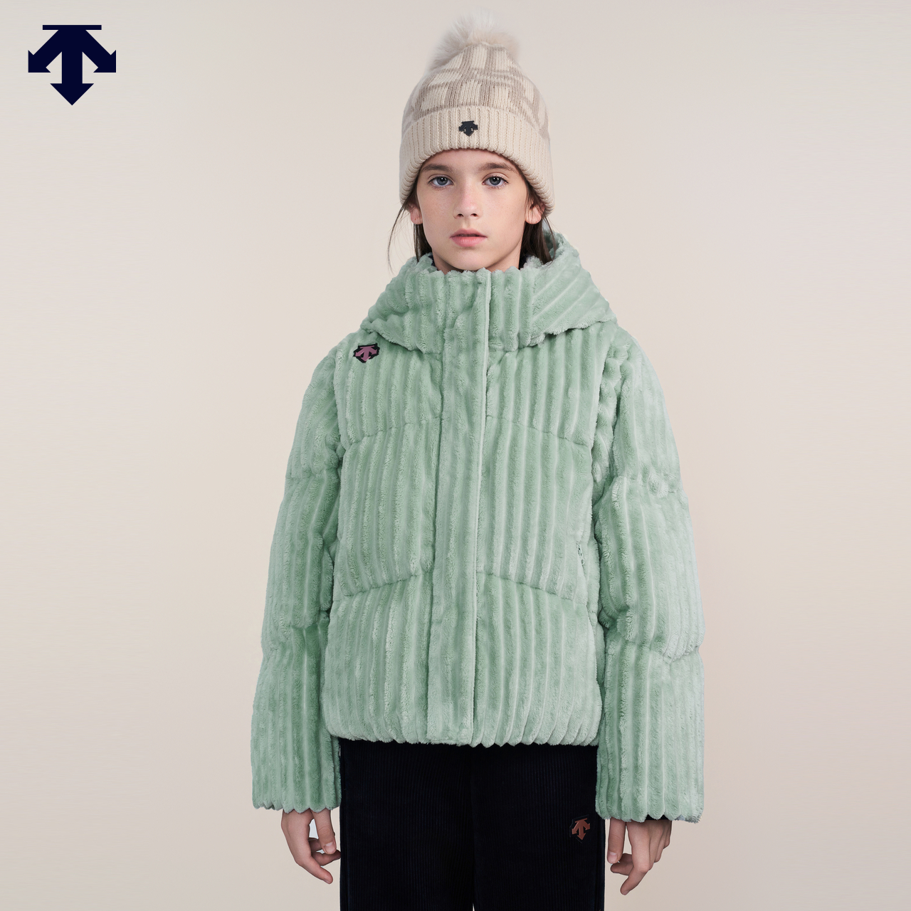 DESCENTE迪桑特儿童SKI STYLE系列女童鹅绒运动羽绒服