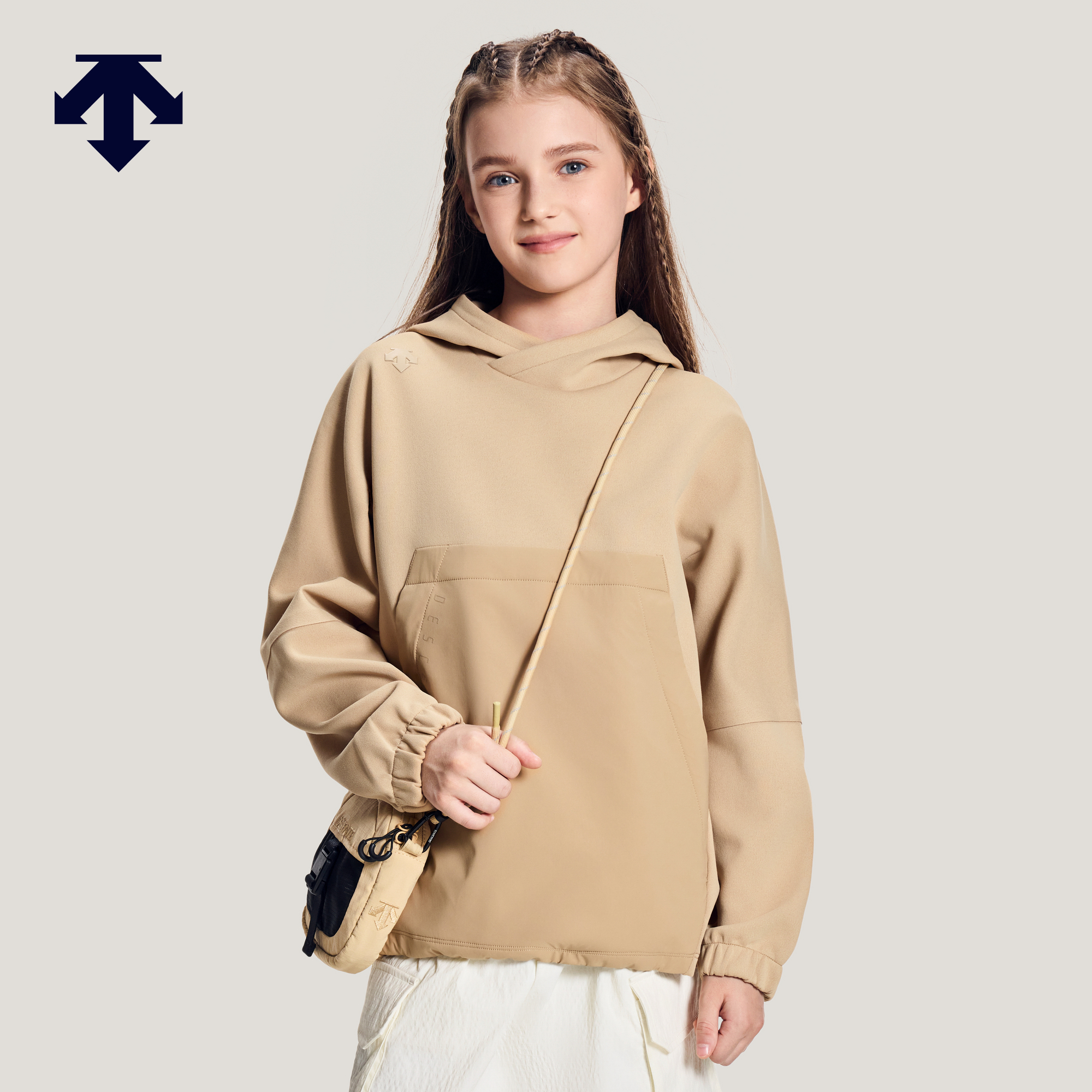 DESCENTE迪桑特儿童 MOVEWEAR 男女童连帽运动卫衣