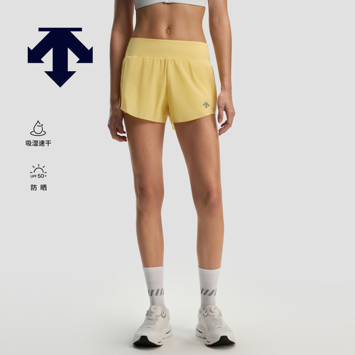 DESCENTE迪桑特WOMEN’S RUNNING女士吸湿速干防晒运动短裤新品