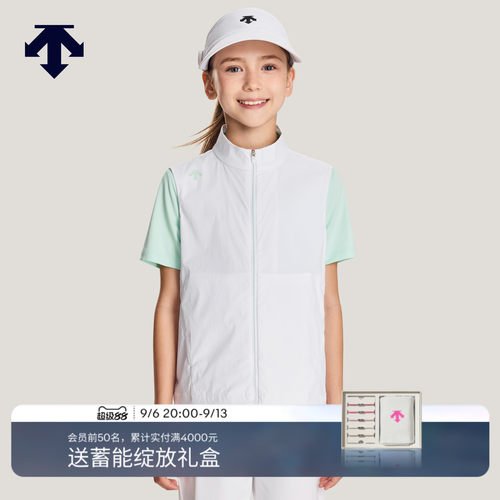 DESCENTE迪桑特儿童 GOLF 女童梭织马夹