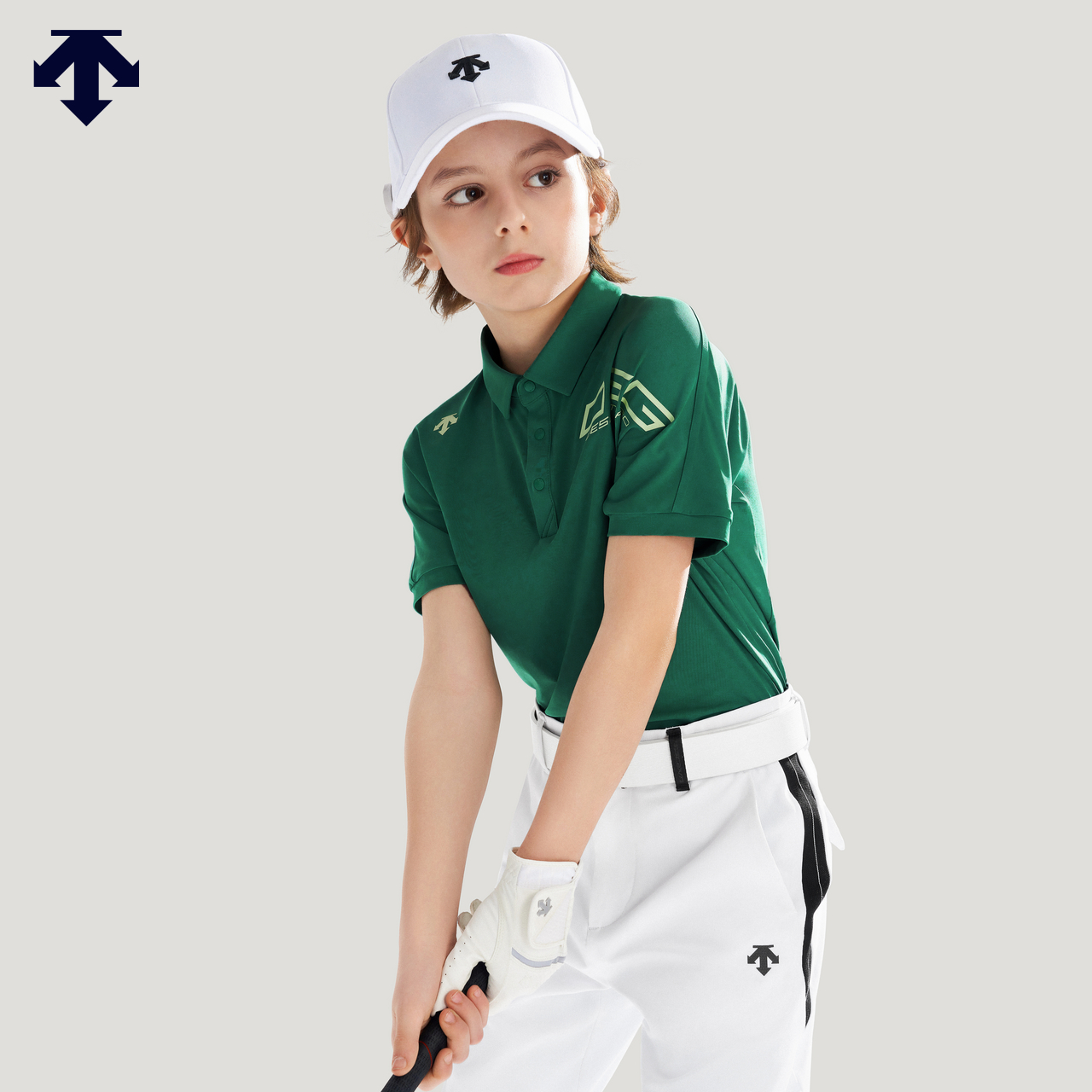 DESCENTE迪桑特儿童GOLF系列男童短袖T恤春季
