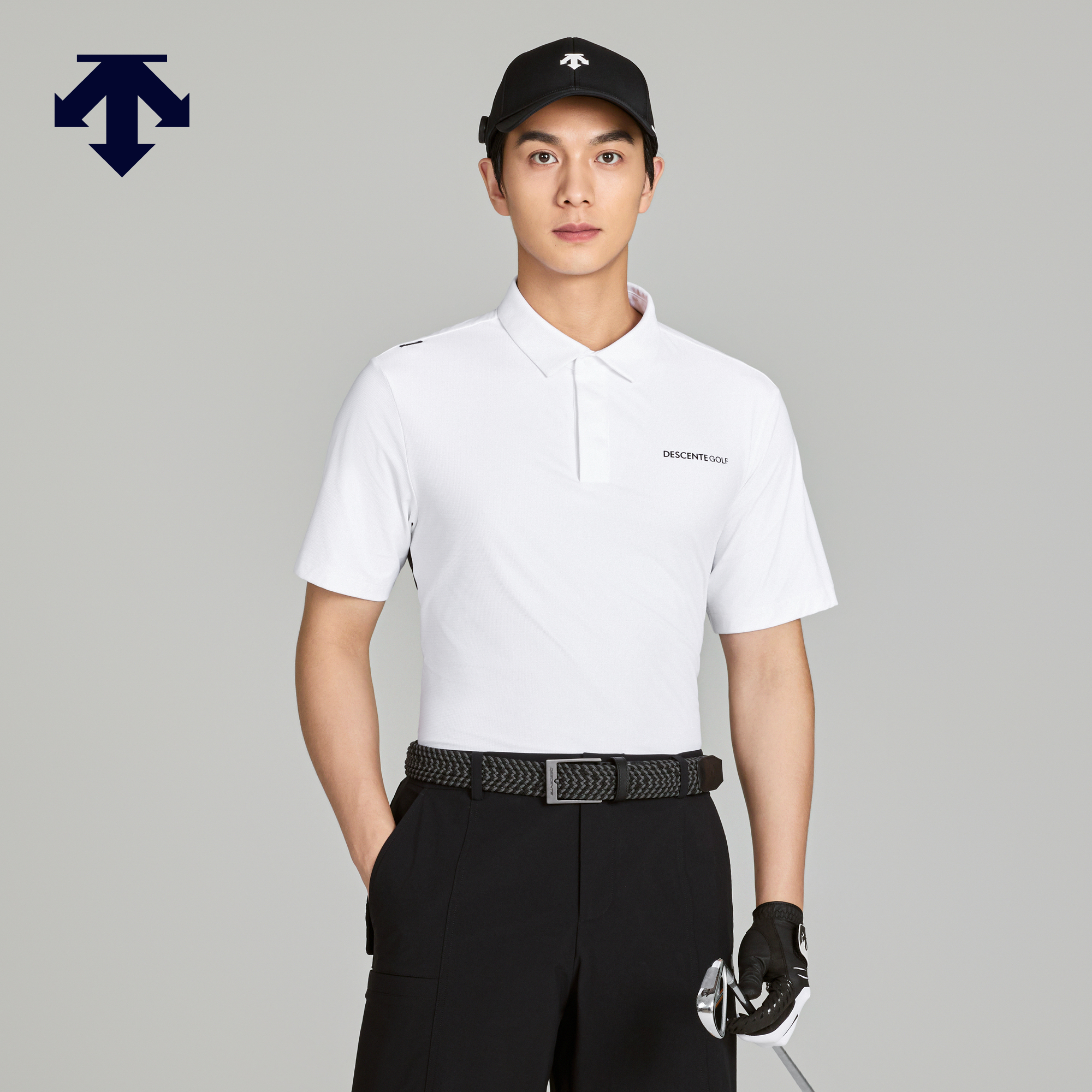 DESCENTEGOLF迪桑特高尔夫男S-CORE防晒凉感透气短袖POLO早秋