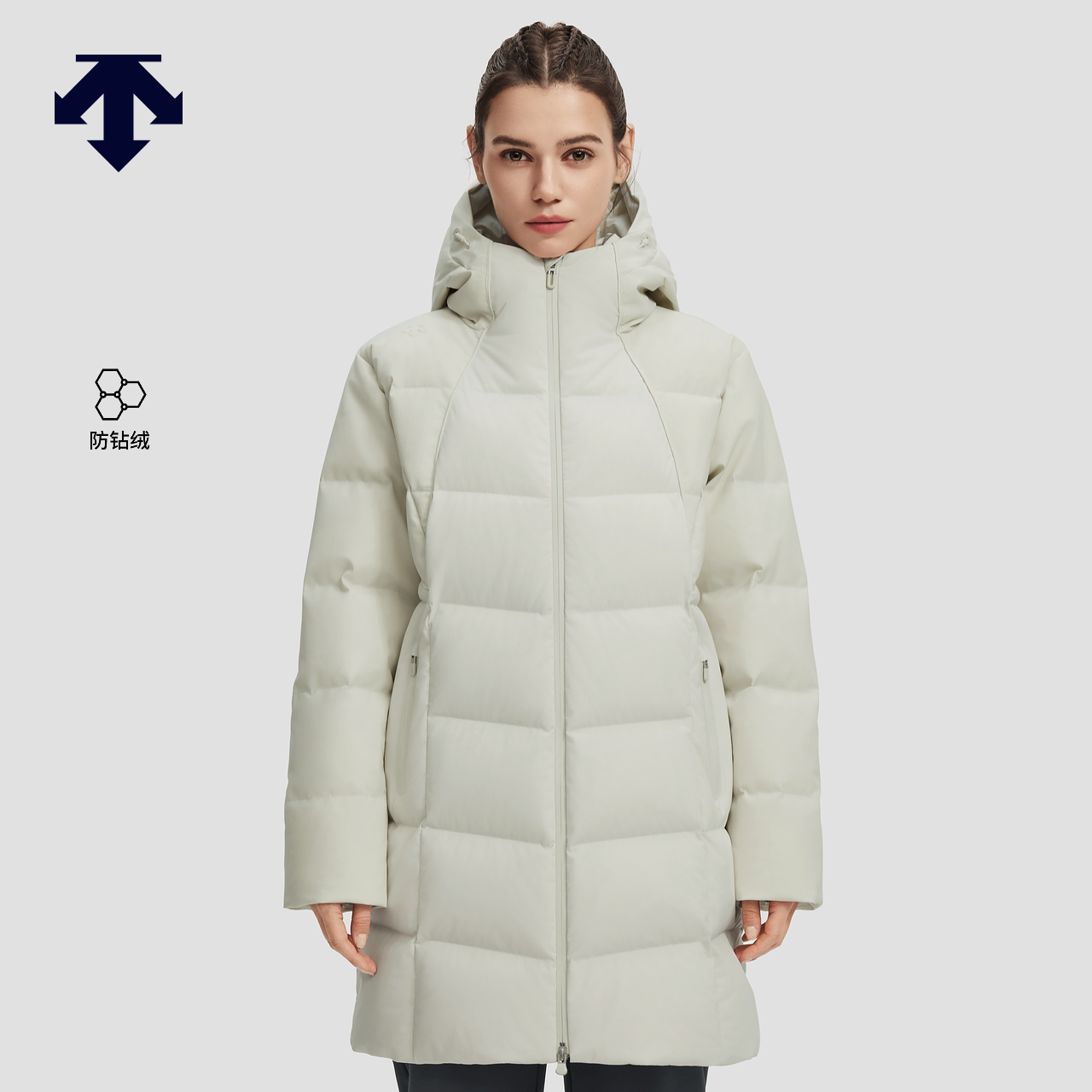 DESCENTE迪桑特WOMEN’S TRAINING系列防钻绒女士中长款羽绒服