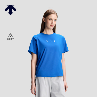 DESCENTE迪桑特WOMEN’S BLEU系列女士吸湿速干印花短袖T恤新品