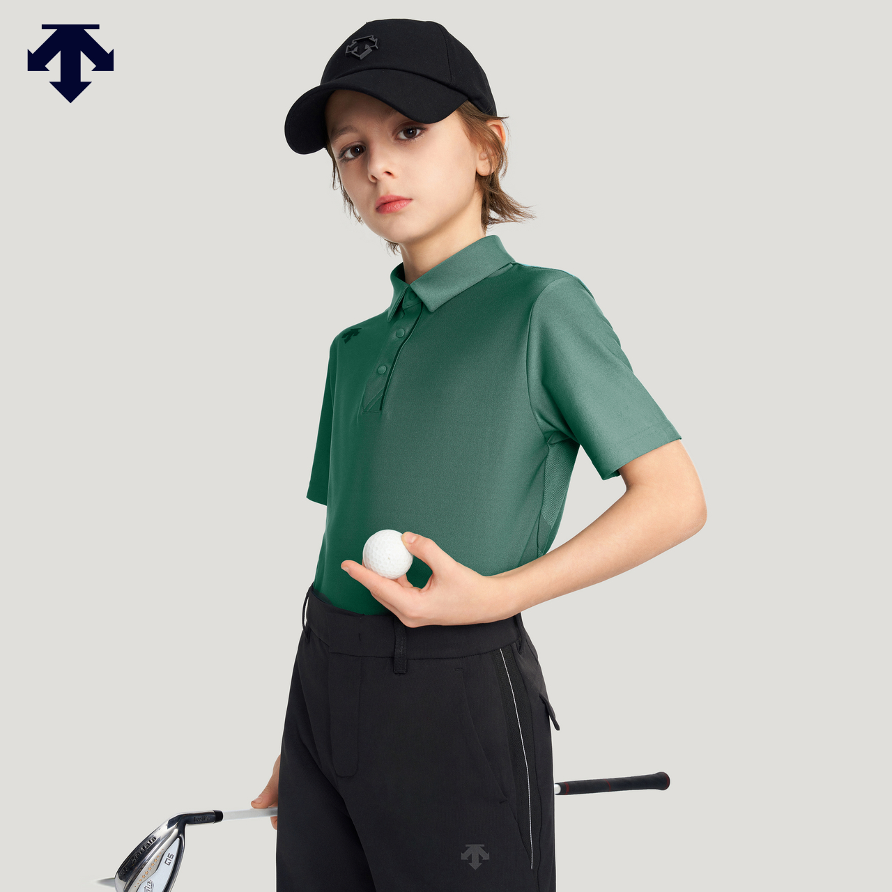 DESCENTE迪桑特儿童GOLF系列男童短袖T恤春夏