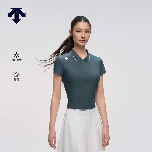 DESCENTE迪桑特WOMEN’S TRAINING女士防晒凉感透气短袖POLO衫