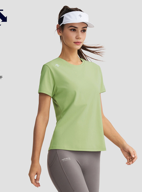 DESCENTE迪桑特WOMEN’S RUNNING系列AWAKEN女士短袖针织衫T恤