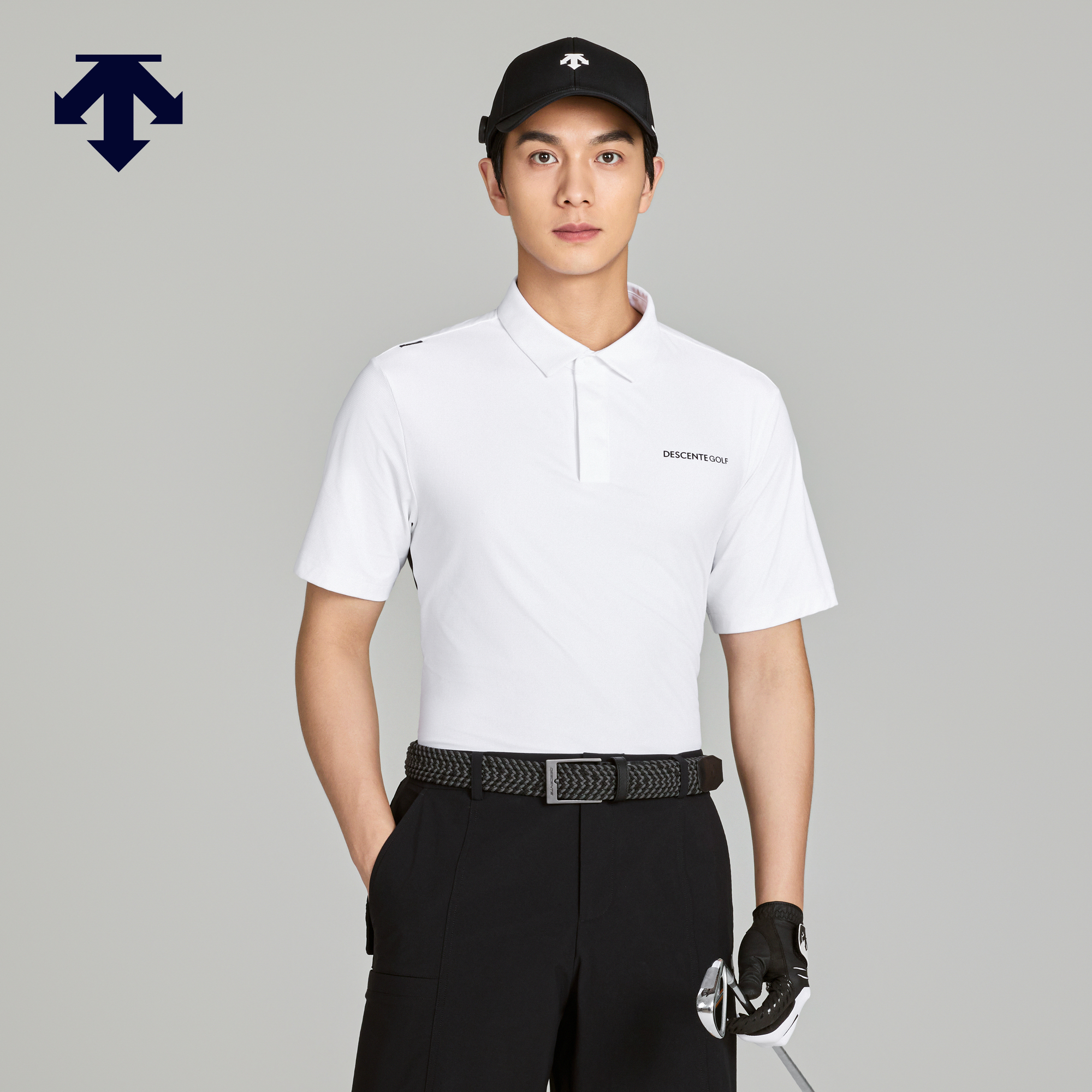 DESCENTEGOLF迪桑特高尔夫男S-CORE防晒凉感透气短袖POLO早秋
