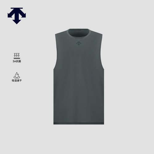 DESCENTE迪桑特TRAINING系列男士抗菌吸湿速干HEXA针织背心新品