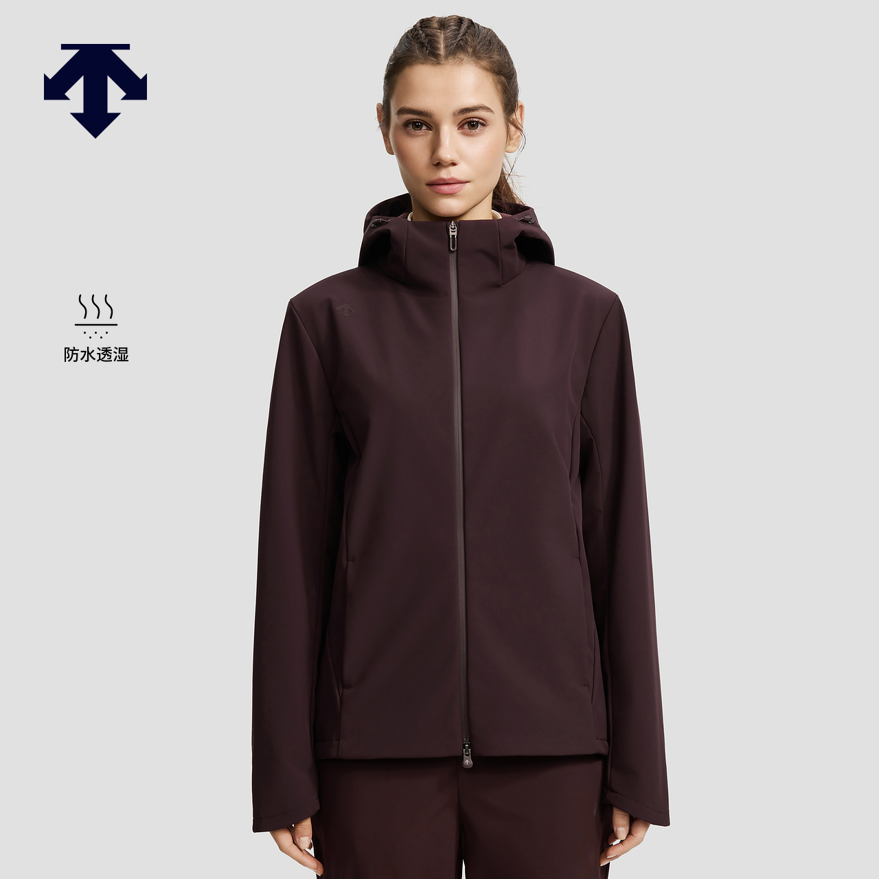 DESCENTE迪桑特WOMEN’S TRAINING系列防水透湿女士加绒梭织上衣