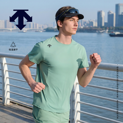 DESCENTE迪桑特RUNNING系列男士吸湿速干F360短袖T恤新品