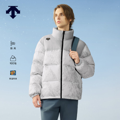 DESCENTE迪桑特SKI STYLE运动休闲男女同款HEAT NAVI短款羽绒服