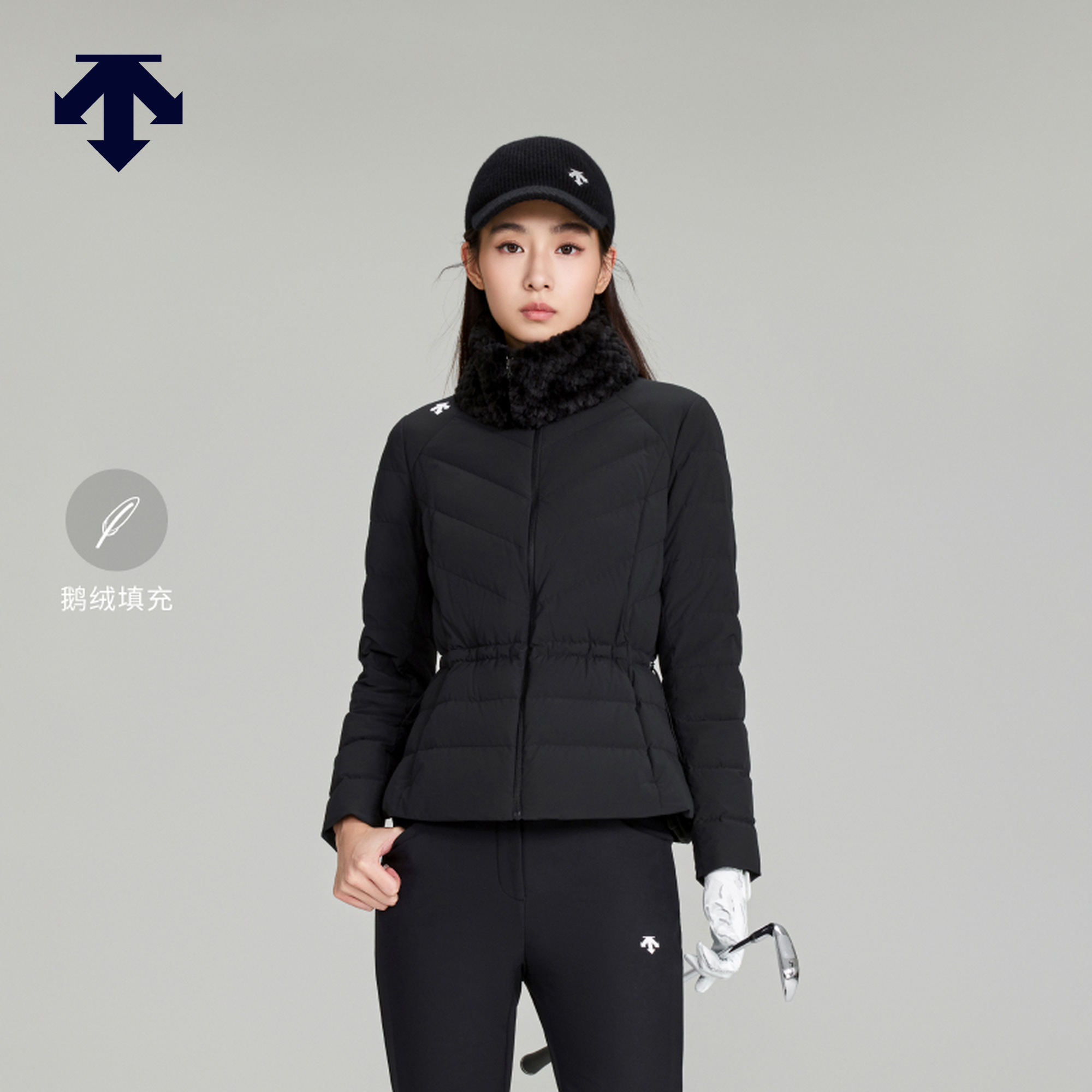 DESCENTEGOLF迪桑特高尔夫女士PRO系列收腰羽绒服秋冬新品鹅绒