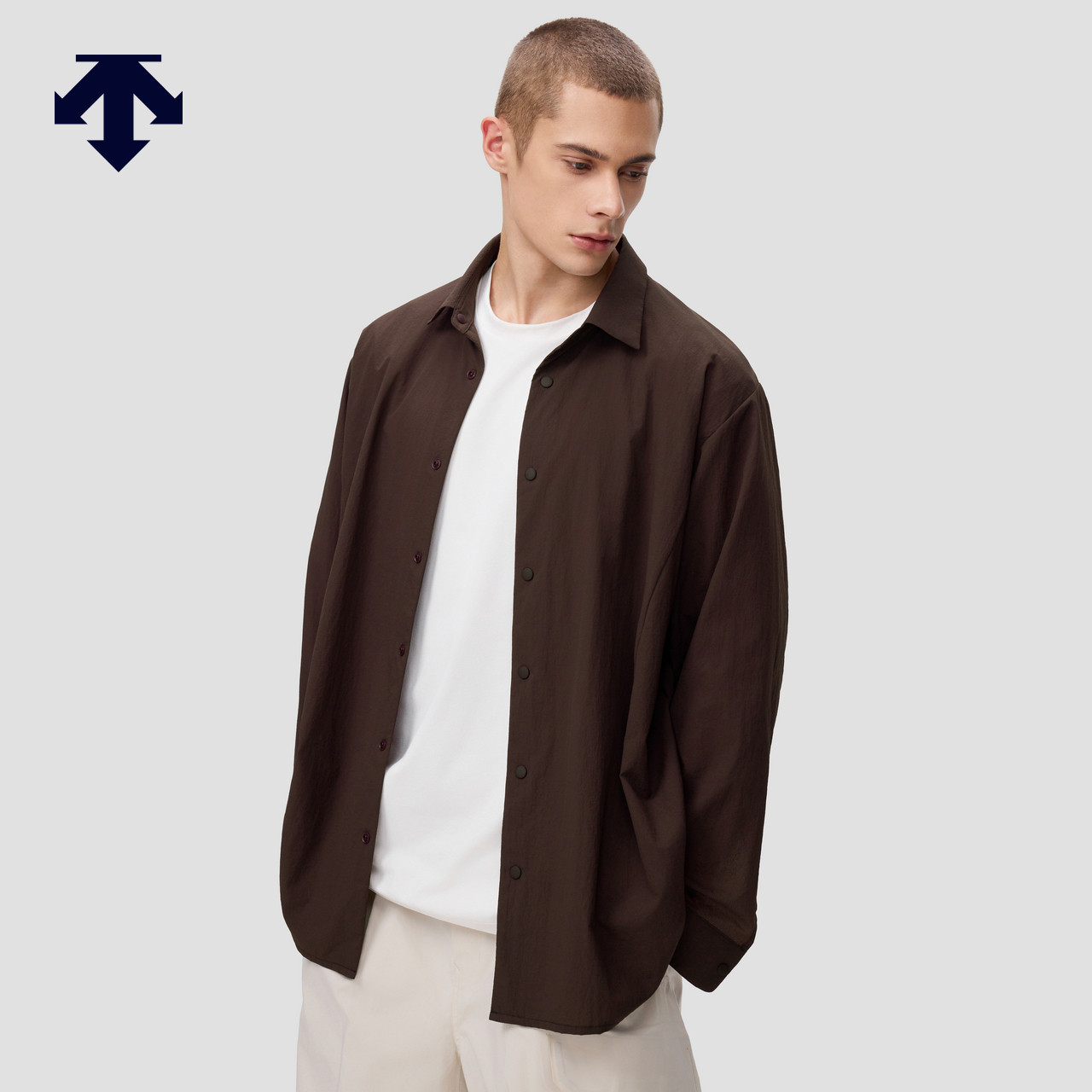 DESCENTE迪桑特ALLTERRAIN系列户外休闲宽松男士长袖衬衫,运动服/休闲服装,运动POLO衫,淘宝优惠券,粉丝福利购,淘宝优惠卷